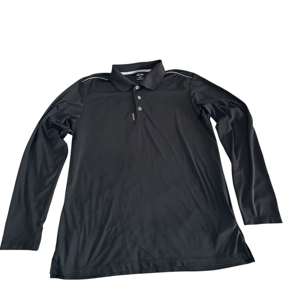 Adidas Adizero Running 3/4 Button Up Long Sleeve Shirt Men's Size Large Black
